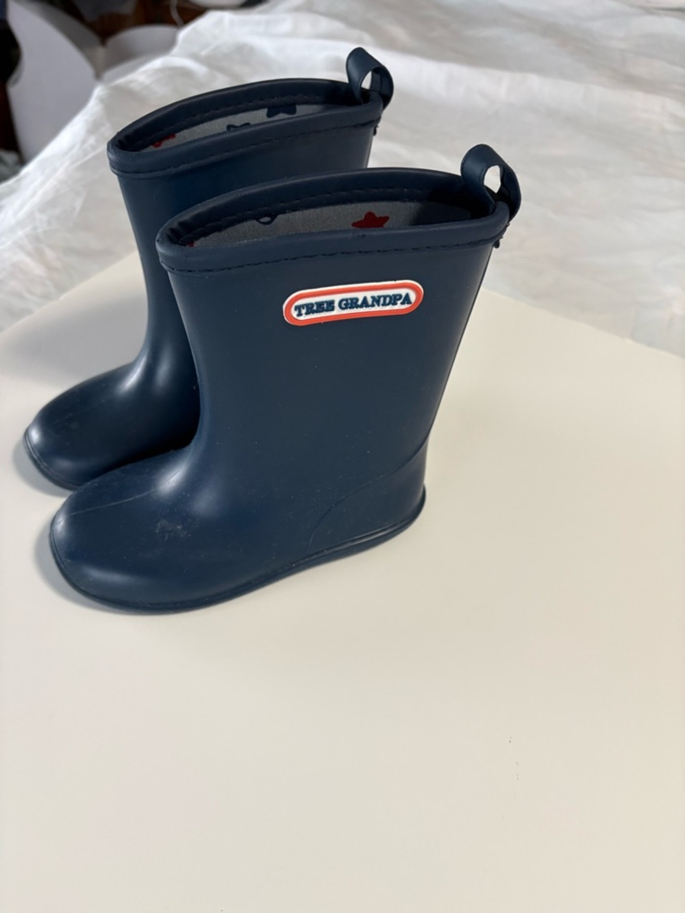Tree grandpa navy blue rain boots classic toddler 7T 9T